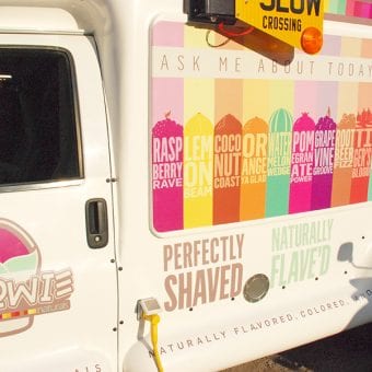 Another close up of the snowie naturals bus