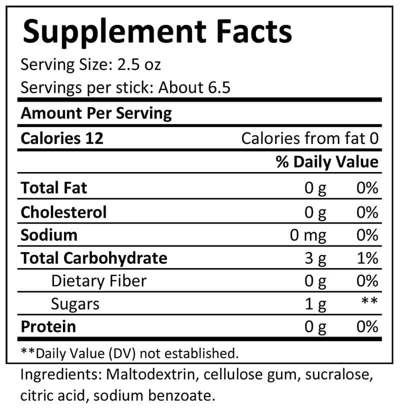 Sweet Thickener Nutritional Facts